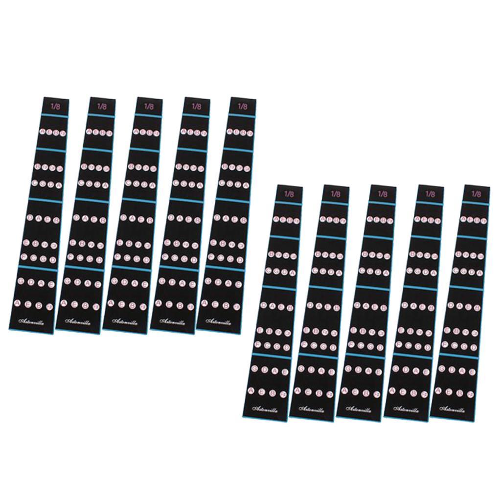 10pcs 1/8 Violin Fretboard Finger Chart Guide Sticker for Beginner Kids