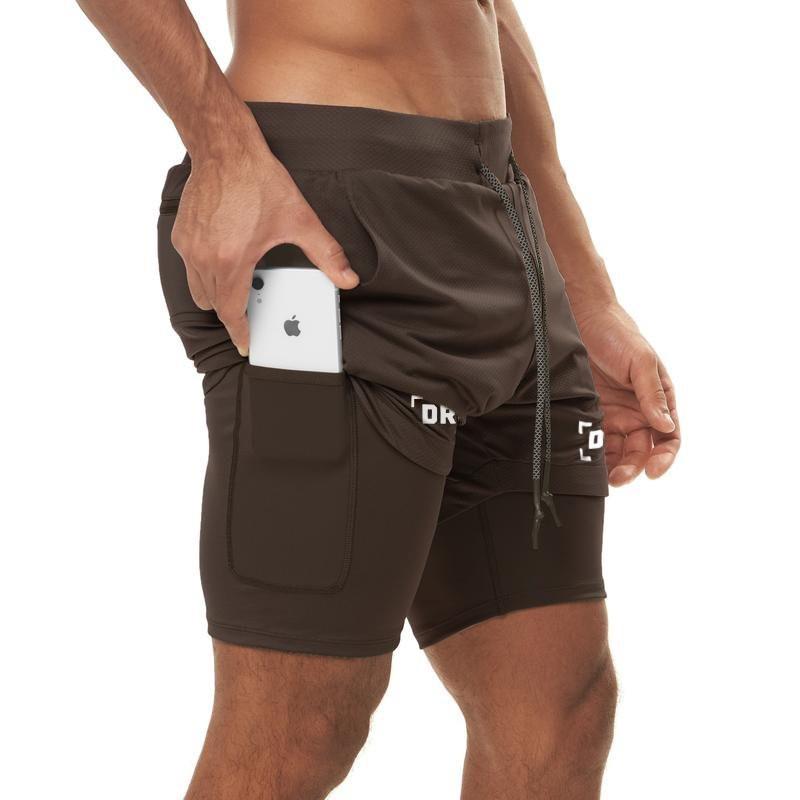 Quần short thể thao DRS quần đùi tập gym nam cao cấp, thun lạnh 2 lớp co giãn DRQ78