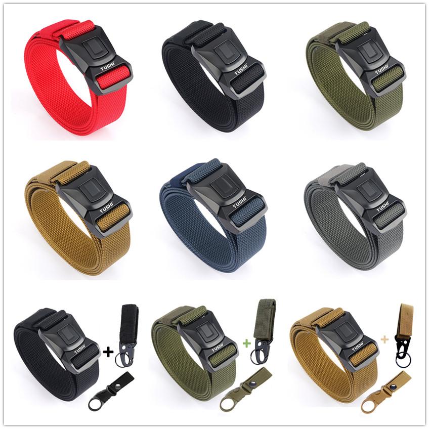 Chiến Thuật Thời Trang Thắt Lưng Nam Phát Hành Nhanh Cắm Khóa Kim Loại Thể Thao Dày Nam Quần Dây Cổ Đan Dây Lưng Cho quần Jean