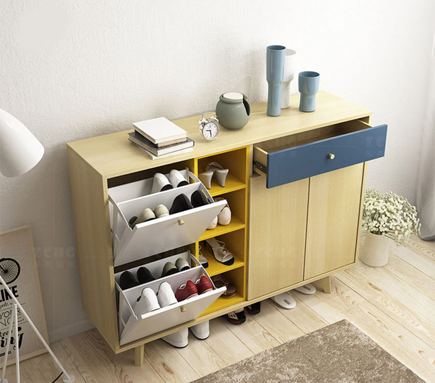 Tủ giày dép gỗ công nghiệp kiểu dáng hiện đại