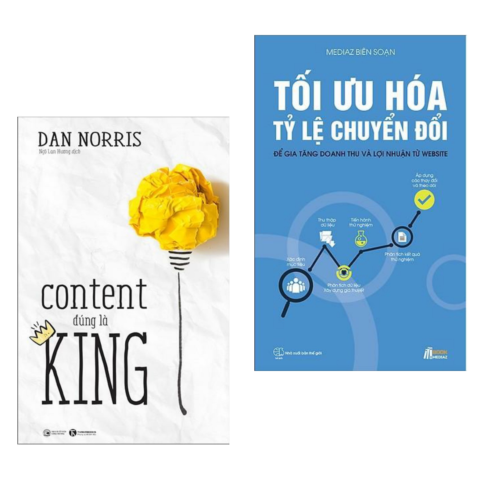 Combo 2 cuốn sách hay nhất về Marketing - Bán hàng: Tối Ưu Hóa Tỷ Lệ Chuyển Đổi + Content Đúng Là King