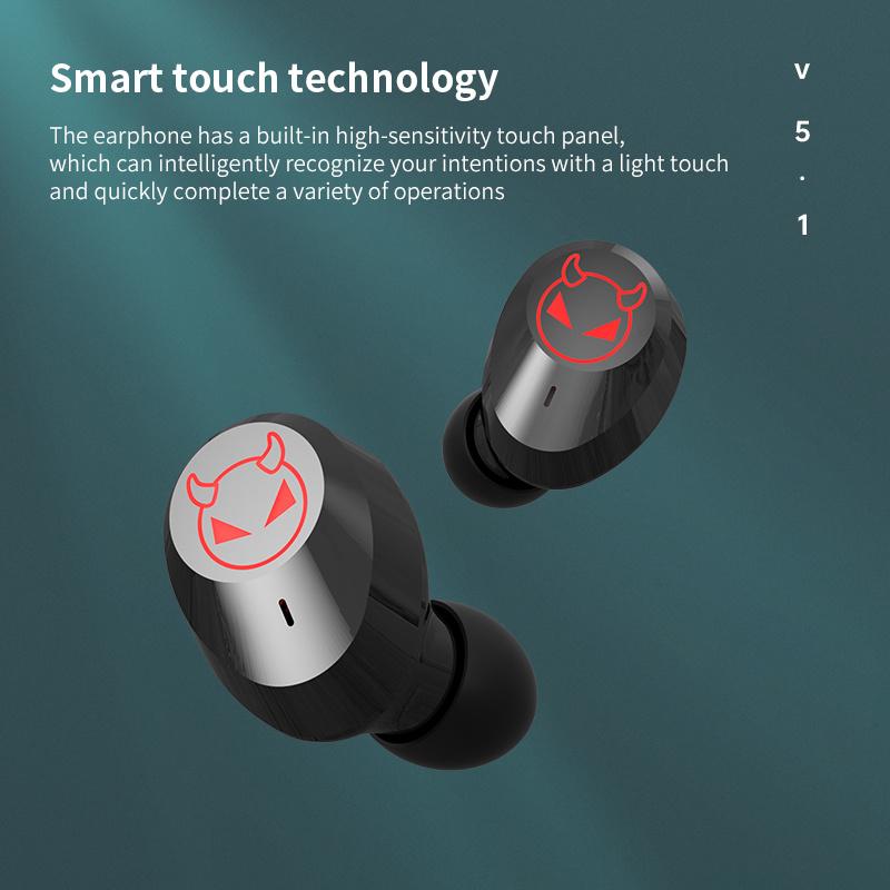 Tai Nghe Không Dây Bluetooth Tai Nghe Nhét Tai 5.1 Tai Nghe Tai Nghe Nhét Tai Thể Thao Chống Ồn Chạy TWS Micro Mới