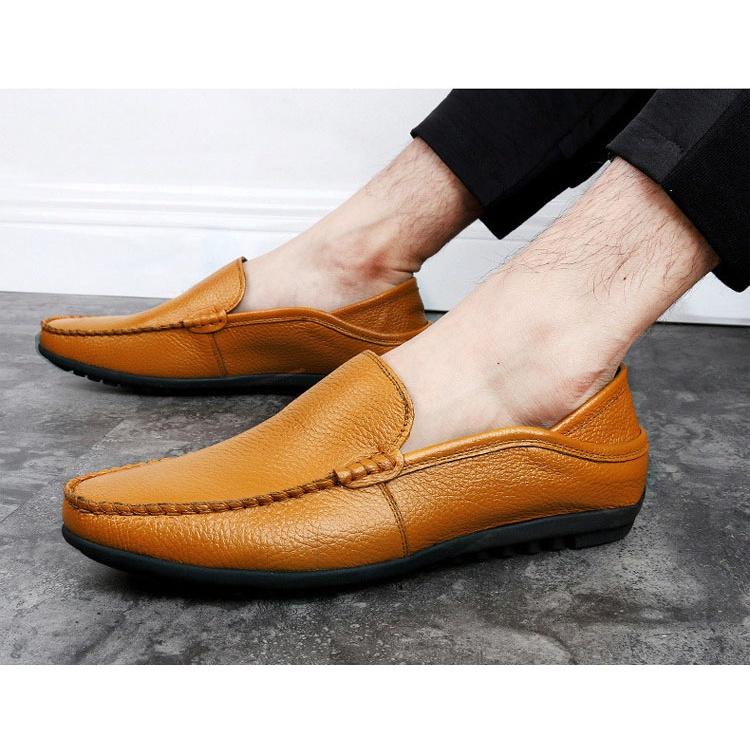 Giày Lười Da Bò Nam, Kiểu Dáng Bắt Mắt, Thiết Kế Giữ Phong Dáng, Đế Cao Su, Da Chuẩn GD19