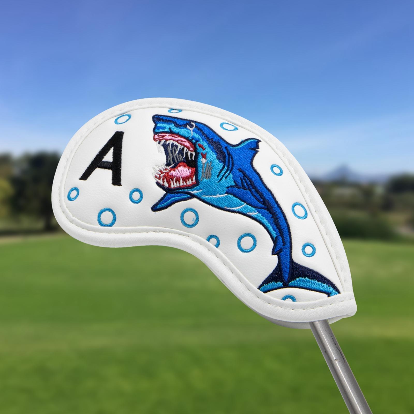 Golf Iron Head Covers PU Leather 9pcs Set Golf Club Protector