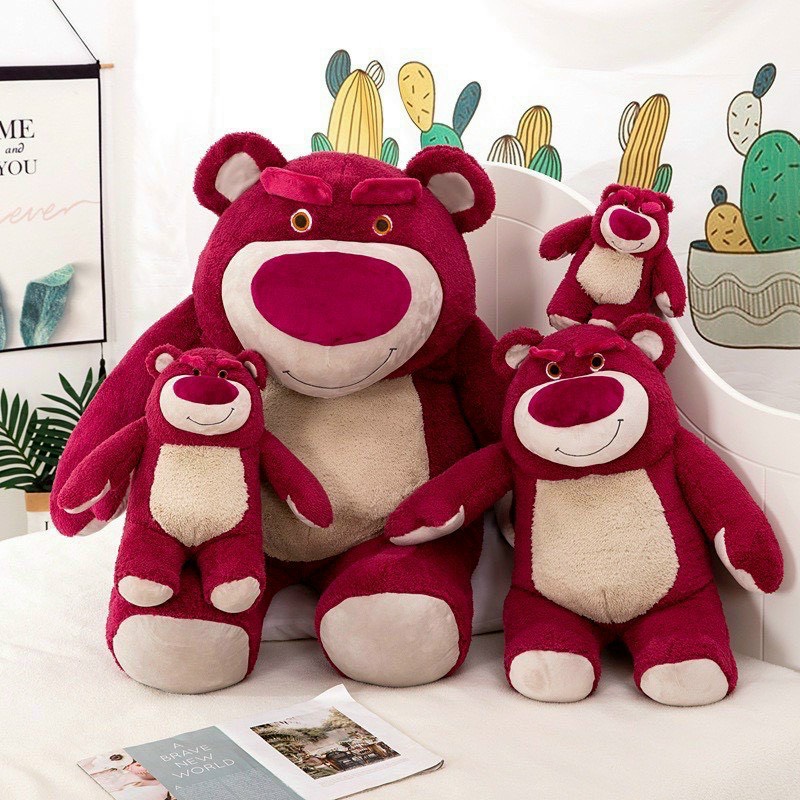 Gấu Dâu Lotso Huggin Bear màu đỏ đô đáng yêu Gaubongxinh