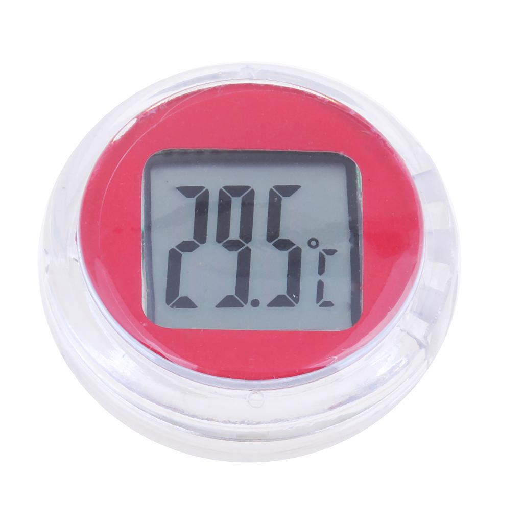 Motorcycle  Temperature Gauge - Digital Display - Red