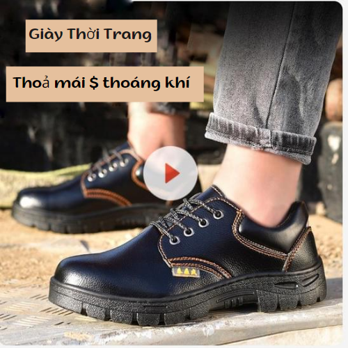 GIÀY BẢO HỘ LAO ĐỘNG NAM CHỐNG ĐÂM XUYÊN MŨI THÉP - T0288