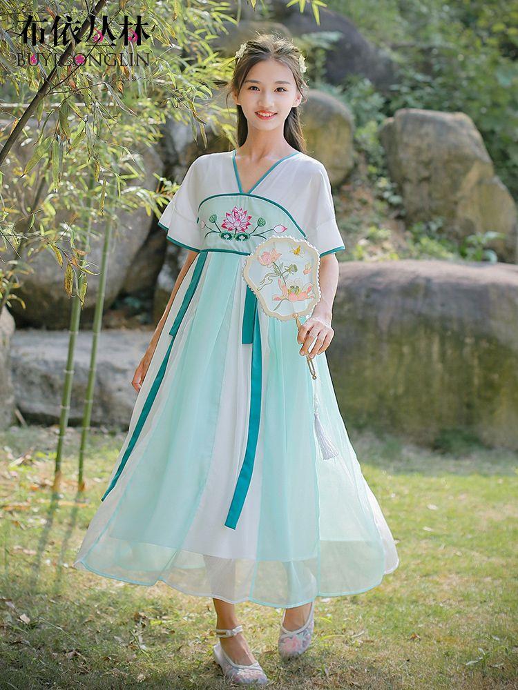 DONGSHOP Mùa hè, Trung Quốc, học sinh trung học phổ thông Phong Cổ Phong, váy thiếu nữ phiên bản cải tiến siêu tiên.
