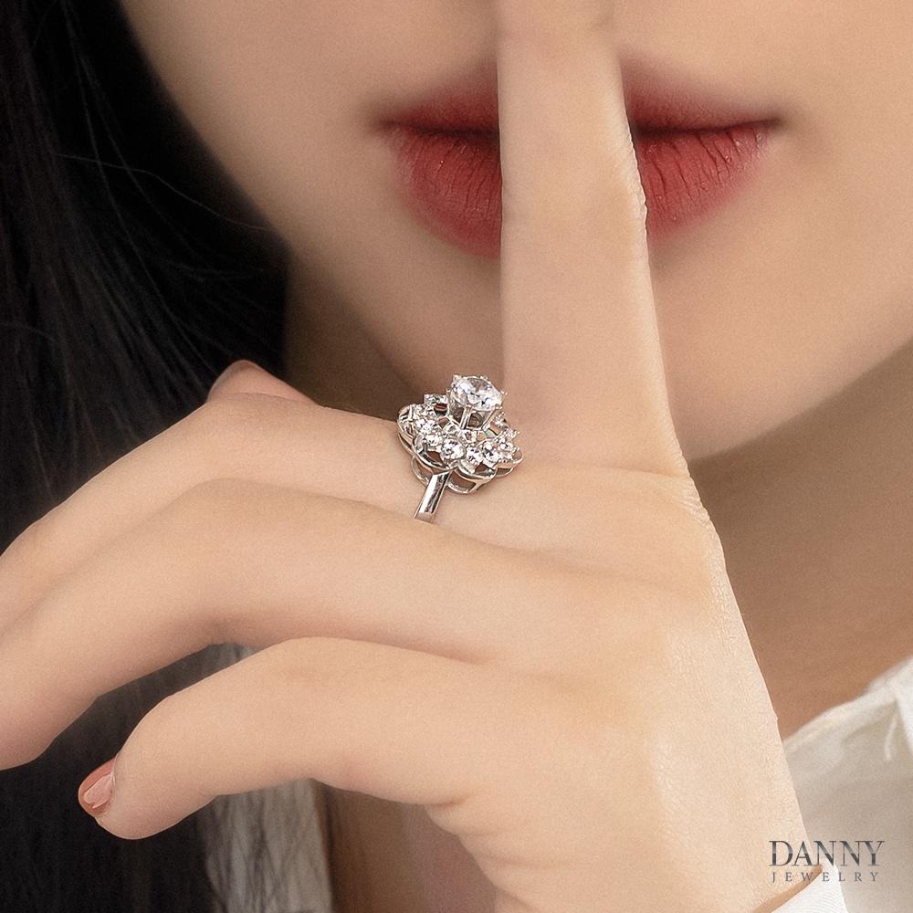 Nhẫn Nữ Danny Jewelry Bạc 925 Xi Bạch Kim Đính Đá CZ KI4GZ019
