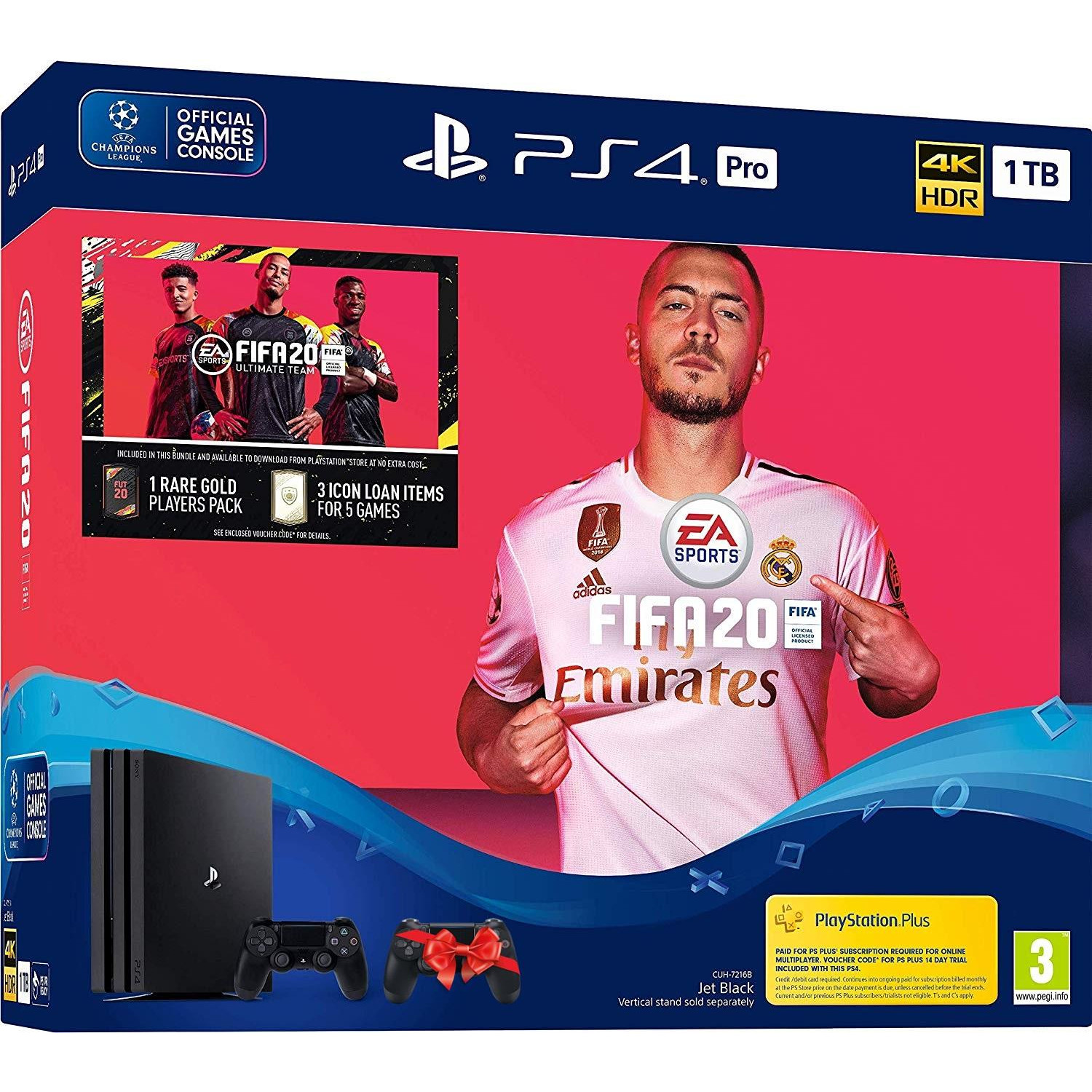 Combo PS4 Pro 7218B + 2 Tay Cầm + FIFA20 Bundle Và đĩa game God Of War - Hàng chính hãng