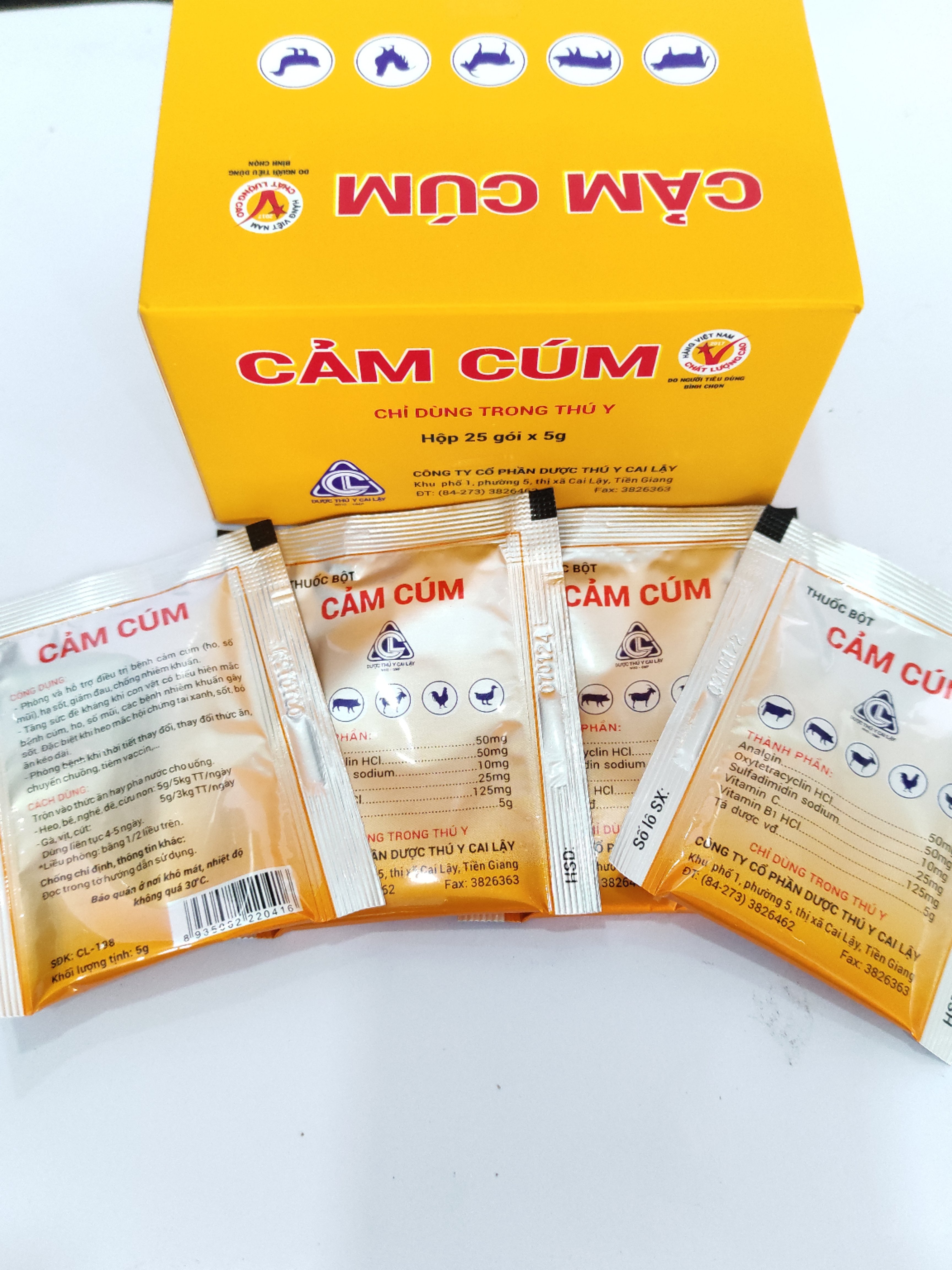 Thuốc bột CẢM CÚM 5g phòng và hỗ trợ điều trị bệnh cảm cúm
