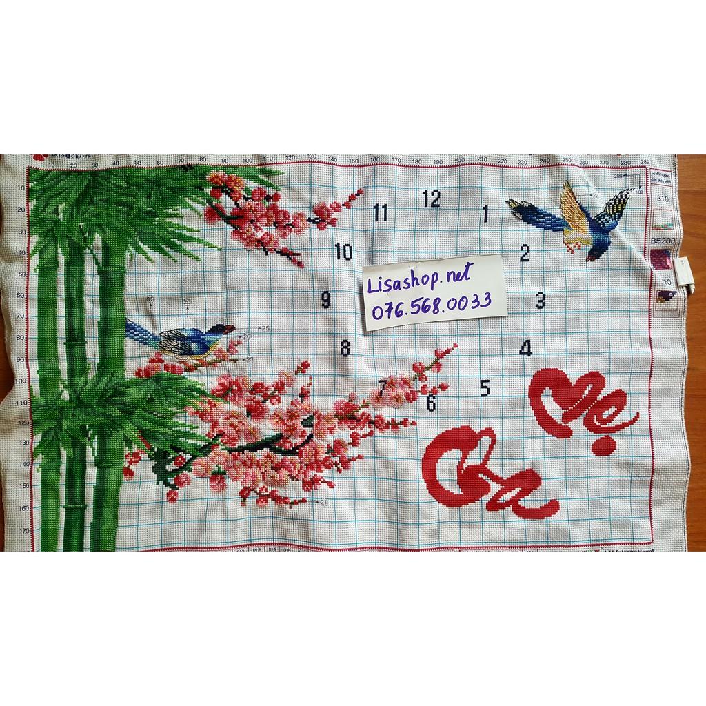 Tranh đã thêu CHA MẸ 72z47cm