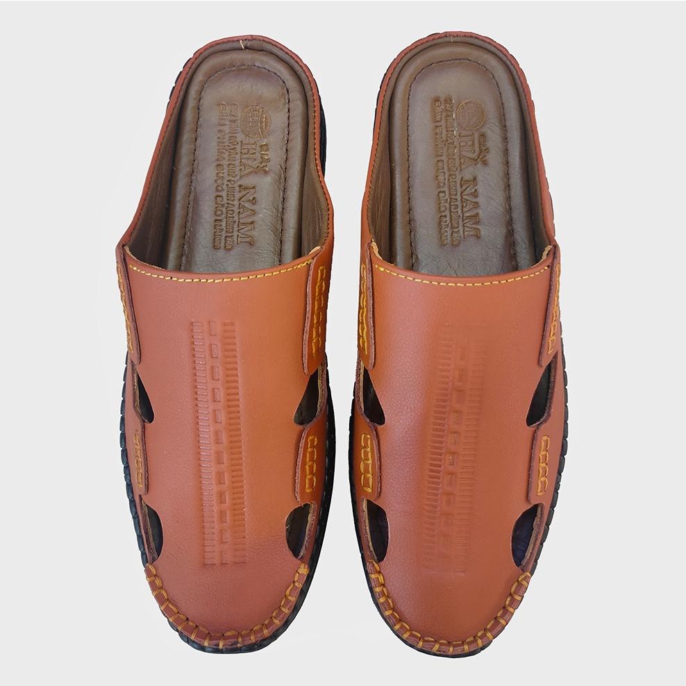 Dép Bít Mũi Nam HÀ NAM Da Bò Thật Cao Cấp GSB20108