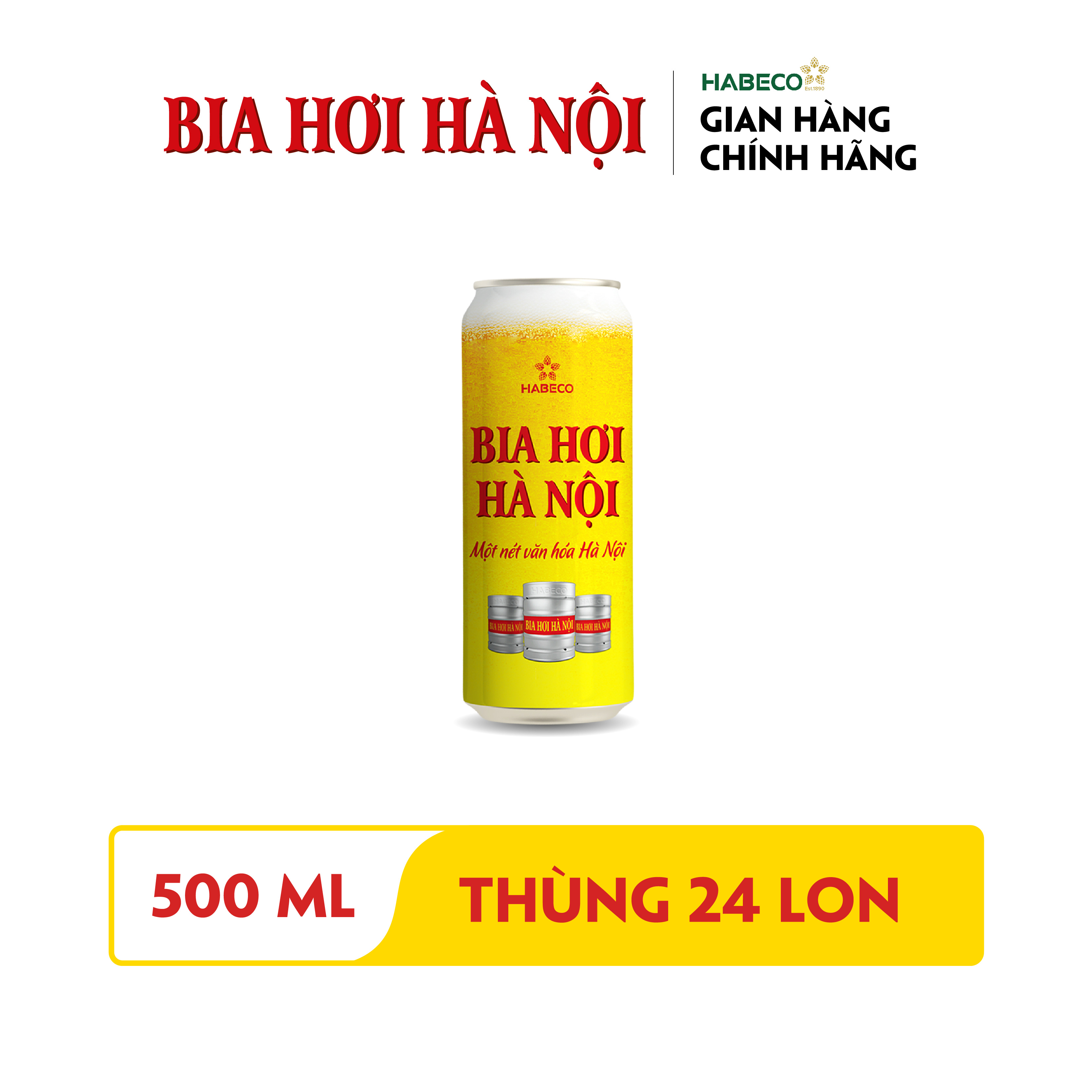 Bia Hơi Hà Nội - Thùng 24 lon 500ml