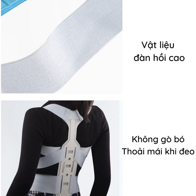 Đai Chống Gù Lưng DCG03 Cao Cấp Giúp Định Hình Cột Sống, Cổ, Vai, Gáy Cho Cả Nam Và Nữ