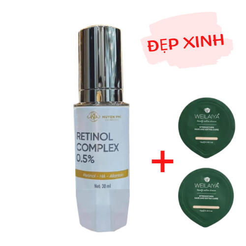 Retinol Complex 0.5% Huyền Phi giúp tái tạo da, ngăn lão hóa Tặng Kèm Gội (Xả) Mini Weilaiya Ngẫu Nhiên