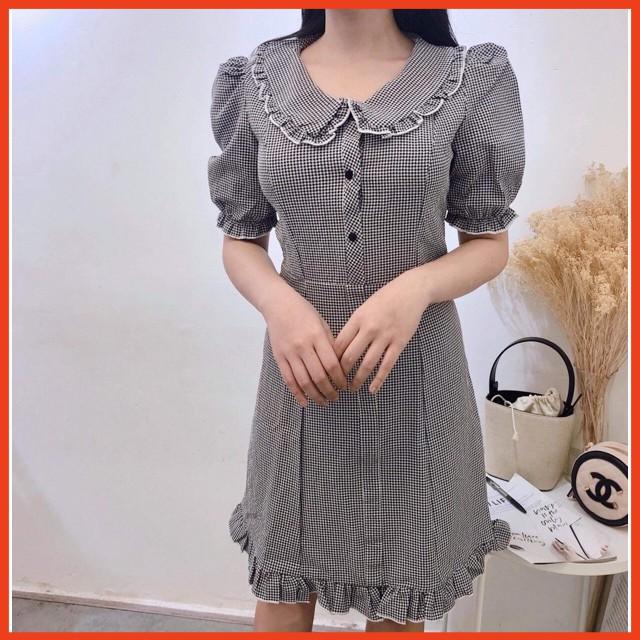 Đầm Suông Caro Ngắn Nhiều Màu