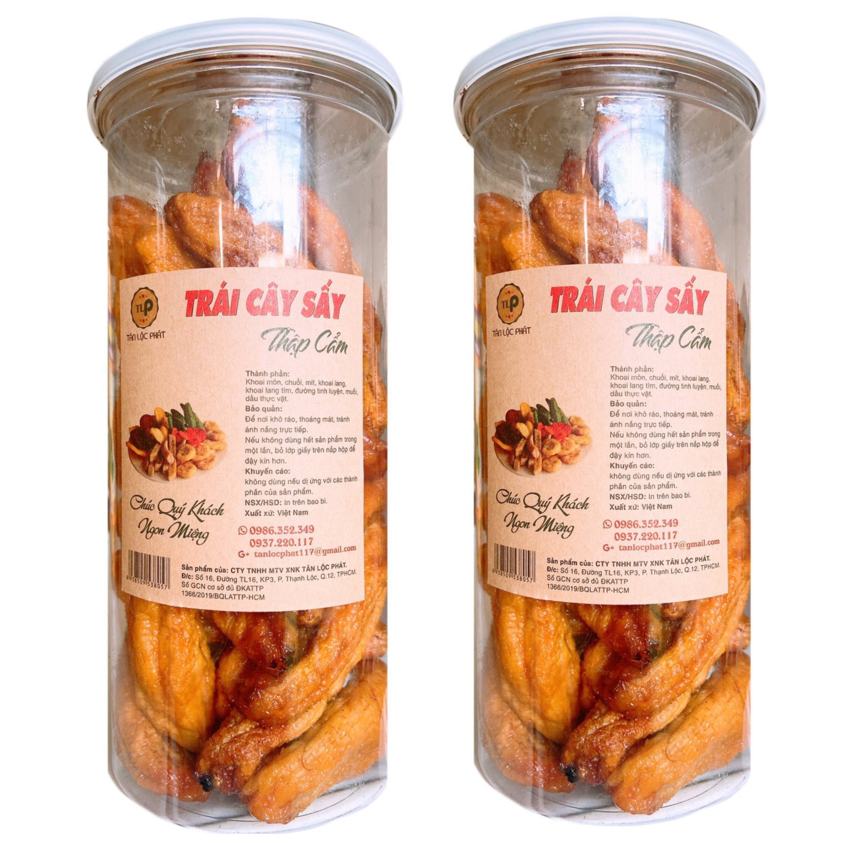1KG CHUỐI SẤY DẺO ĐÀ LẠT NGUYÊN TRÁI VỊ NGỌT TỰ NHIÊN HIỆU TÂN LỘC PHÁT