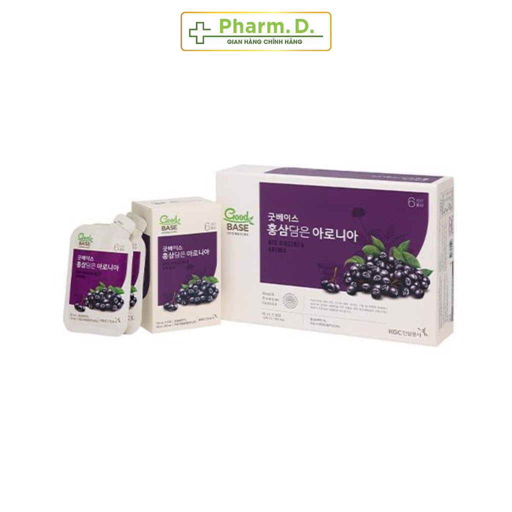 Nước Hồng Sâm Hàn Quốc Goodbase Tinh Chất Aronia Hỗ Trợ Sức Khỏe KGC Cheong Kwan Jang (50ml x 10/30 gói)