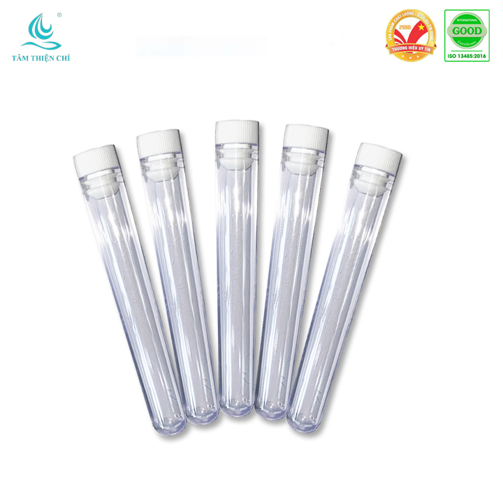 Ống nghiệm nhựa PS 5ml có nắp không nhãn Bộ 100 ống HTM
