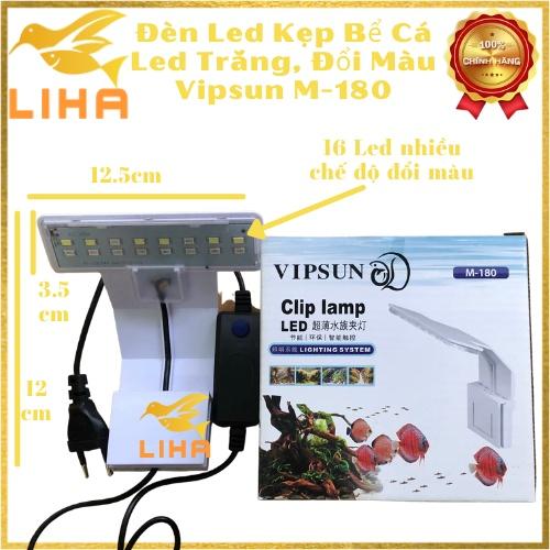 Đèn Led Kẹp Vipsun M-180 Size 15-25cm - Led Trắng, Đổi Màu Led Kẹp Thành Hồ Cá Thủy Sinh