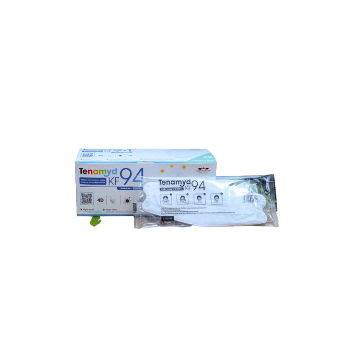 Khẩu Trang KF94 Người Lớn Màu Trắng Tenamyd Chính Hãng