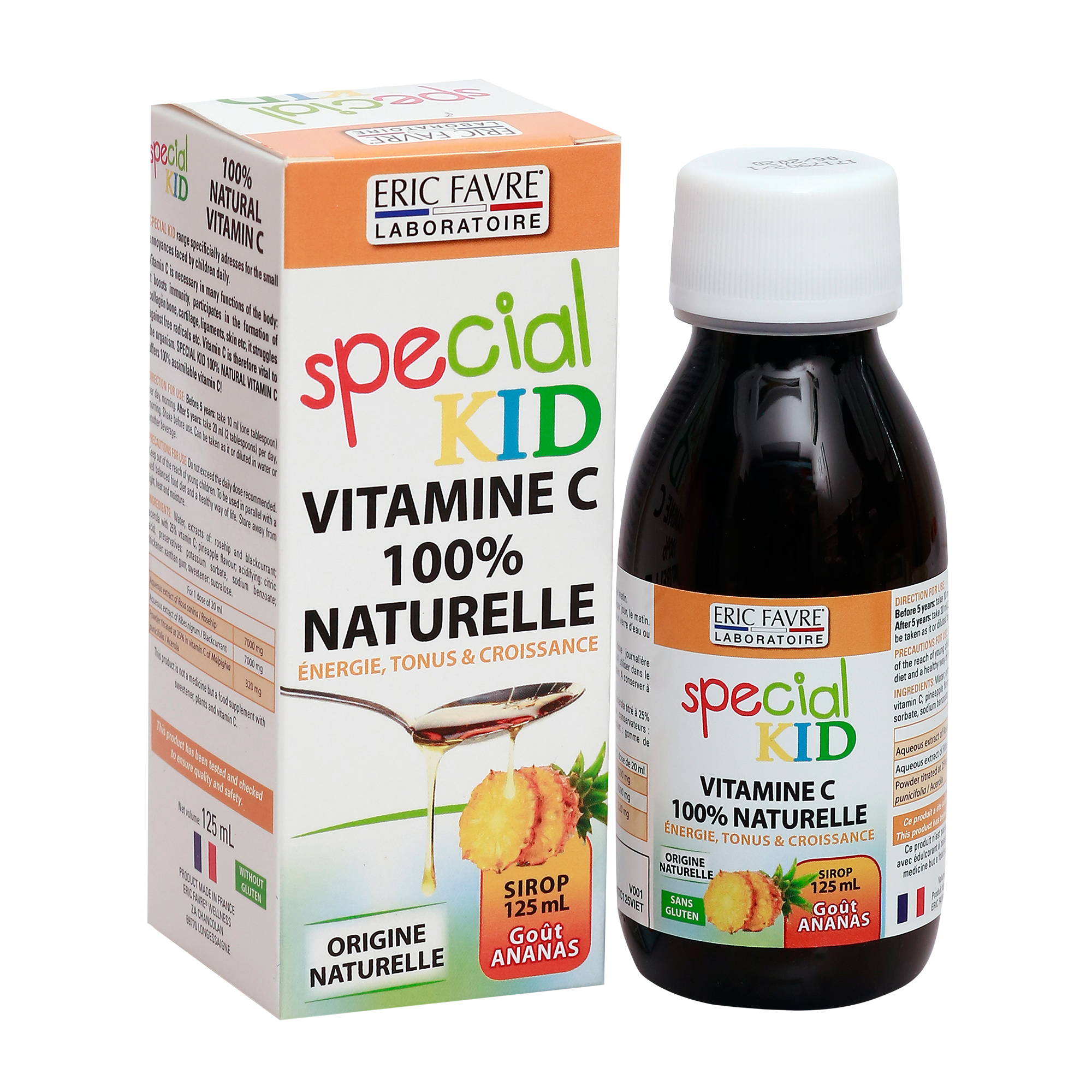 TPBVSK Special Kid Vitamine C 100% Naturelle - Siro bổ sung Vitamine C hữu cơ tự nhiên, tăng cường sức đề kháng (125ml) [Nhập khẩu Pháp]