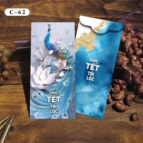 Set 10 Bao Lì Xì Đỏ 3D Mừng Tuổi Mang Đến Tài Lộc An Nhiên Thịnh Vượng Hoạ Tiết Ngẫu Nhiên