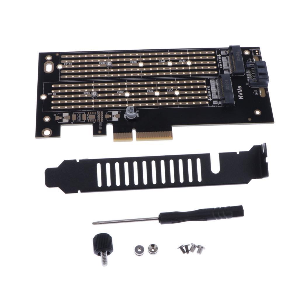 M Key B KEY Dual Interface Card NVME+SATA M.2 NGFF to 4x 2230 2242 2260