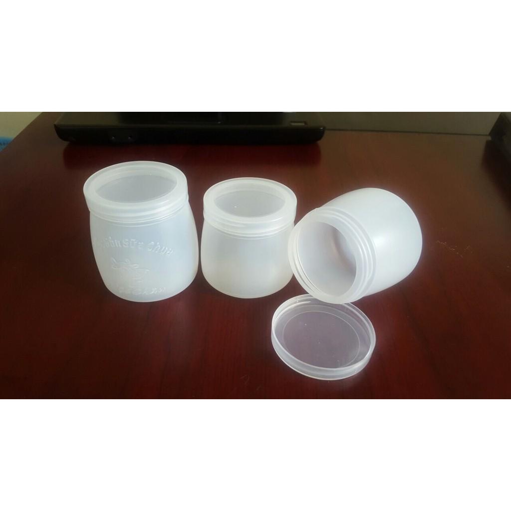 Hộp sữa chua, Hũ sữa chua 100ml, 110ml, 120ml, 140ml, 160ml nhựa dày kèm nắp