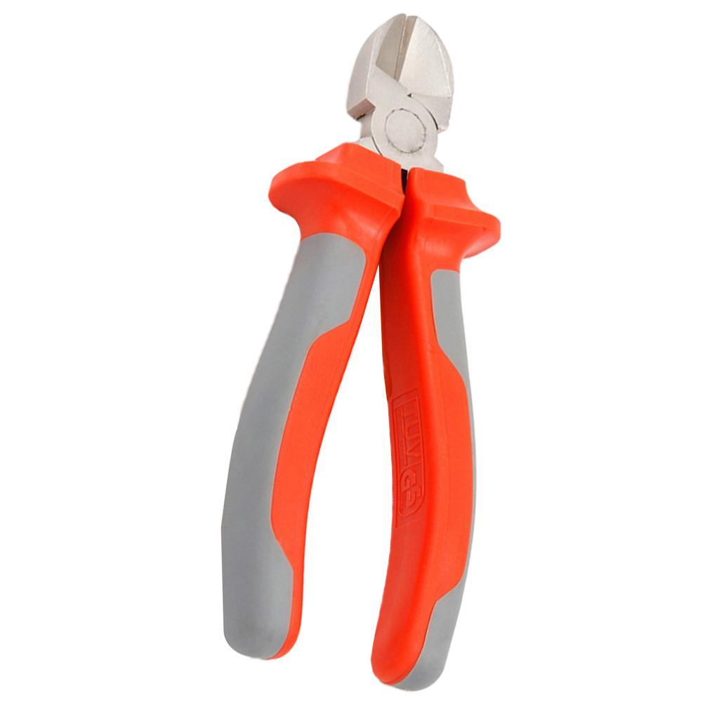 Curved Pliers with Insulating Plastic Handle Wire Pliers Tools 6 Inches