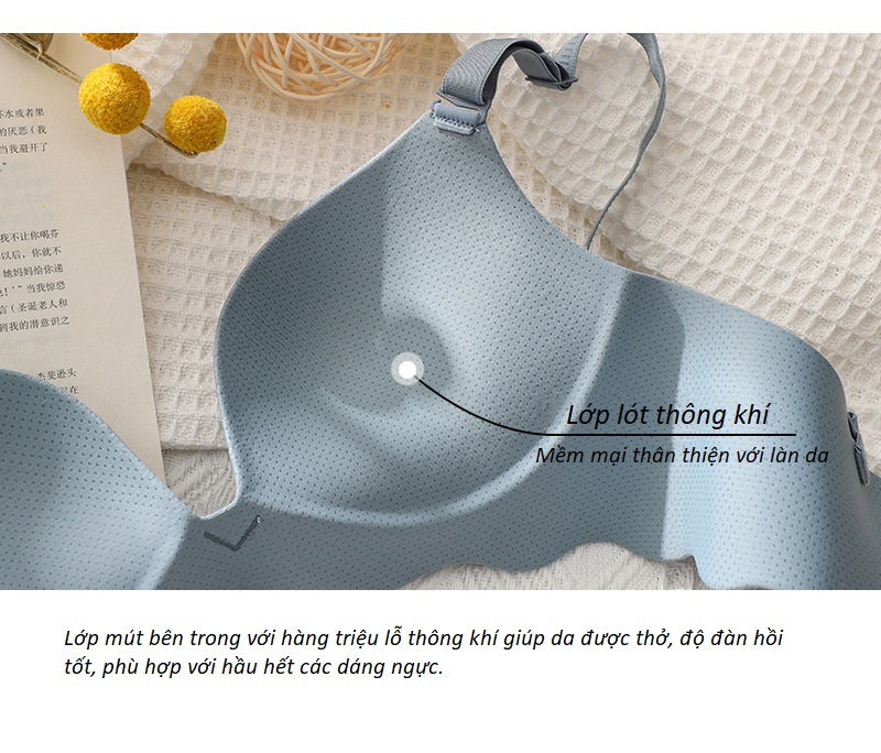 Áo Lót Đúc Su Thông Hơi Không Gọng Nâng Ngực Chống Hằn Mỡ B011