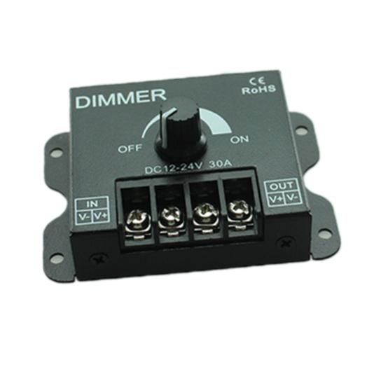 BỘ Dimmer PWM điều chỉnh độ sáng đèn, động cơ DC 12-24V (dòng max 30A)