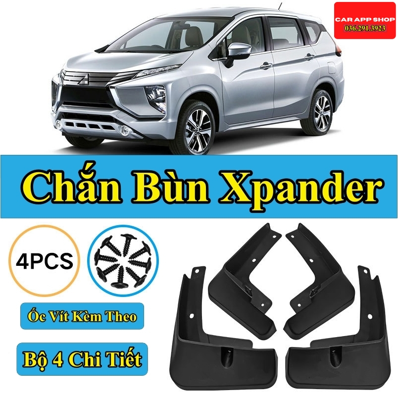Chắn Bùn Xpander Chất Liệu Nhựa Dẻo Siêu Bền Bộ 4 Chi Tiết Tặng Kèm Ốc Vít