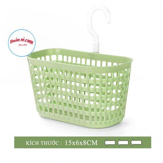 Rổ treo bồn rửa chén, nhà tắm có móc Việt Nhật - Rổ nhựa có móc treo đồ đa năng tiện ích _ Br01441