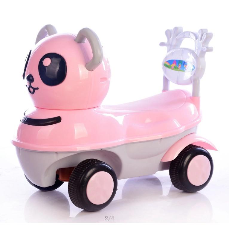 Xe chòi chân xe lắc con gấu có nhạc đèn cho bé 1-4t