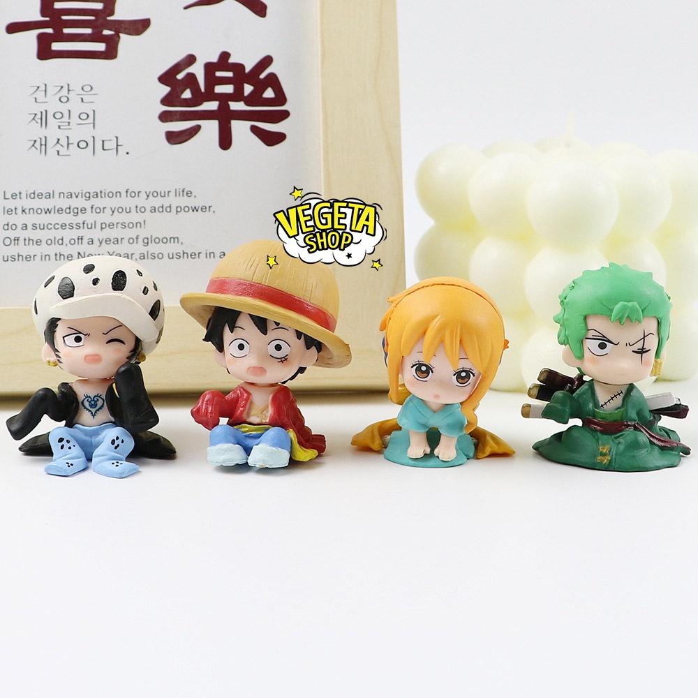 Mô hình One Piece - Mô hình Luffy Nami Zoro Law mô phỏng trang phục Cosplay Conan teo nhỏ - 4x4cm