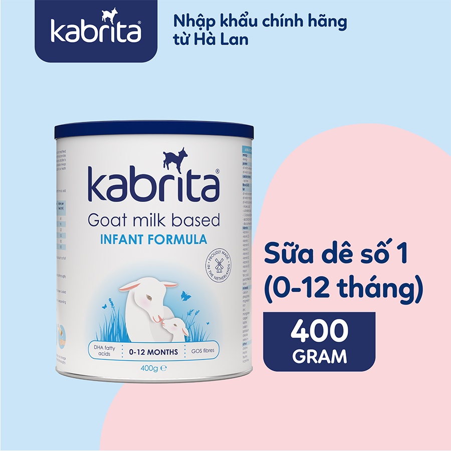 Sữa dê Kabrita số 1 cho trẻ từ 0-12 tháng - Lon 400g