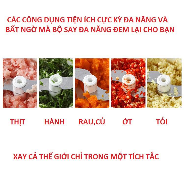 Xay tỏi ớt cầm tay mini đa năng tiện dụng cao cấp Máy xay tỏi ớt