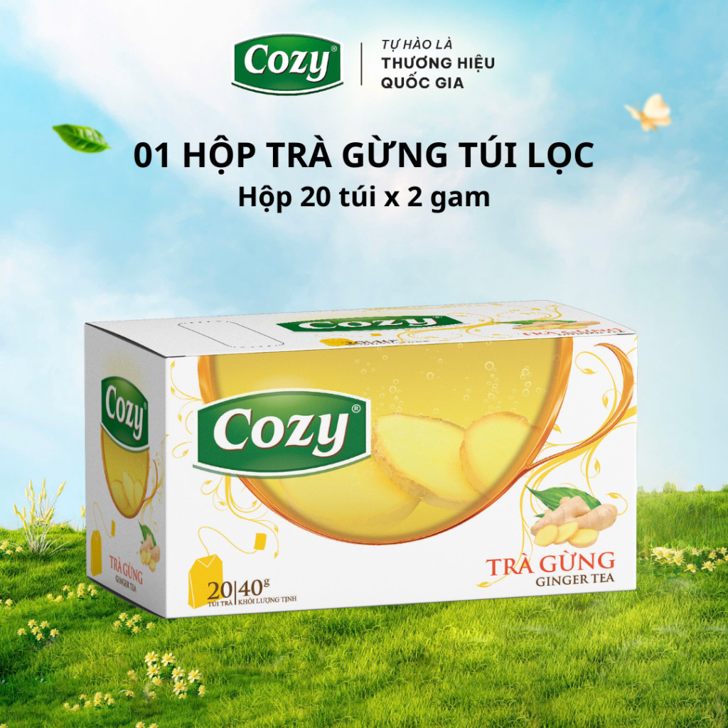 Cozy Trà Gừng túi lọc 20 gói x 2g Hộp