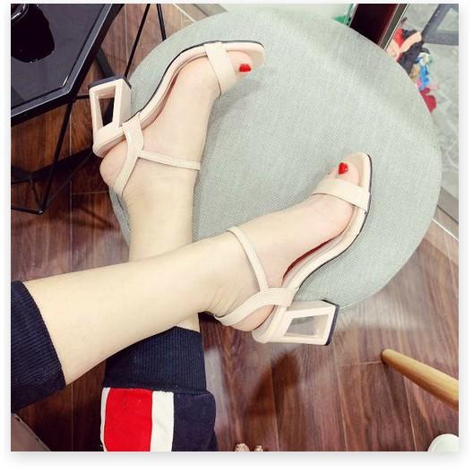 GIày sandal cao gót khoét cao cấp