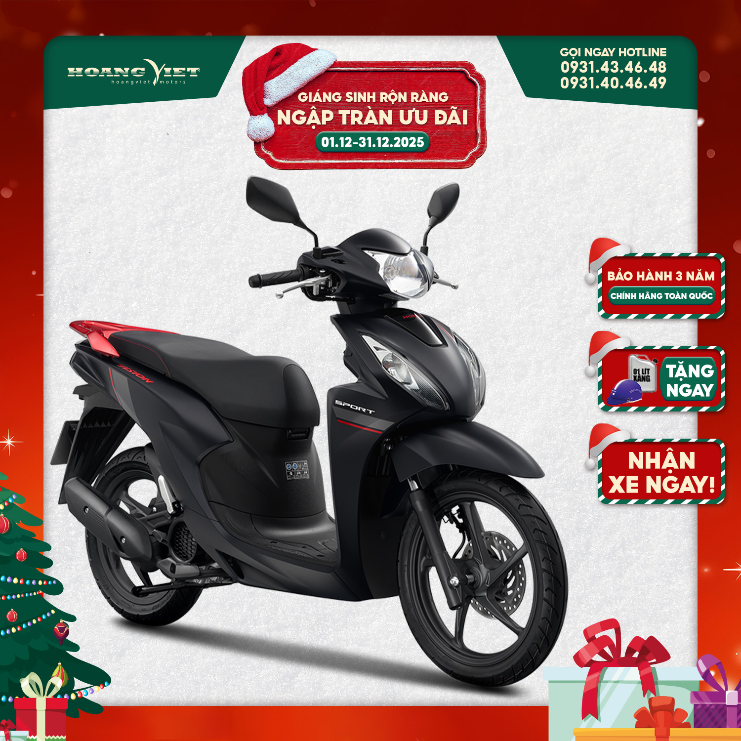 Xe Máy Honda Vision 2025 - Phiên Bản Thể Thao