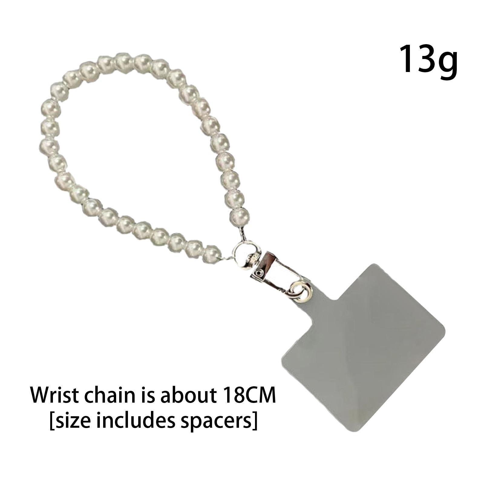 Beaded Phone Chain with Phone Gasket Cute Detachable Phone Lanyard for Women
