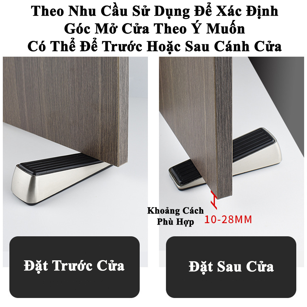 Dụng Cụ Chặn Cửa Chèn Cửa KUNBE Chất Liệu Cao Su Bo Kim Loại Chống Va Đập