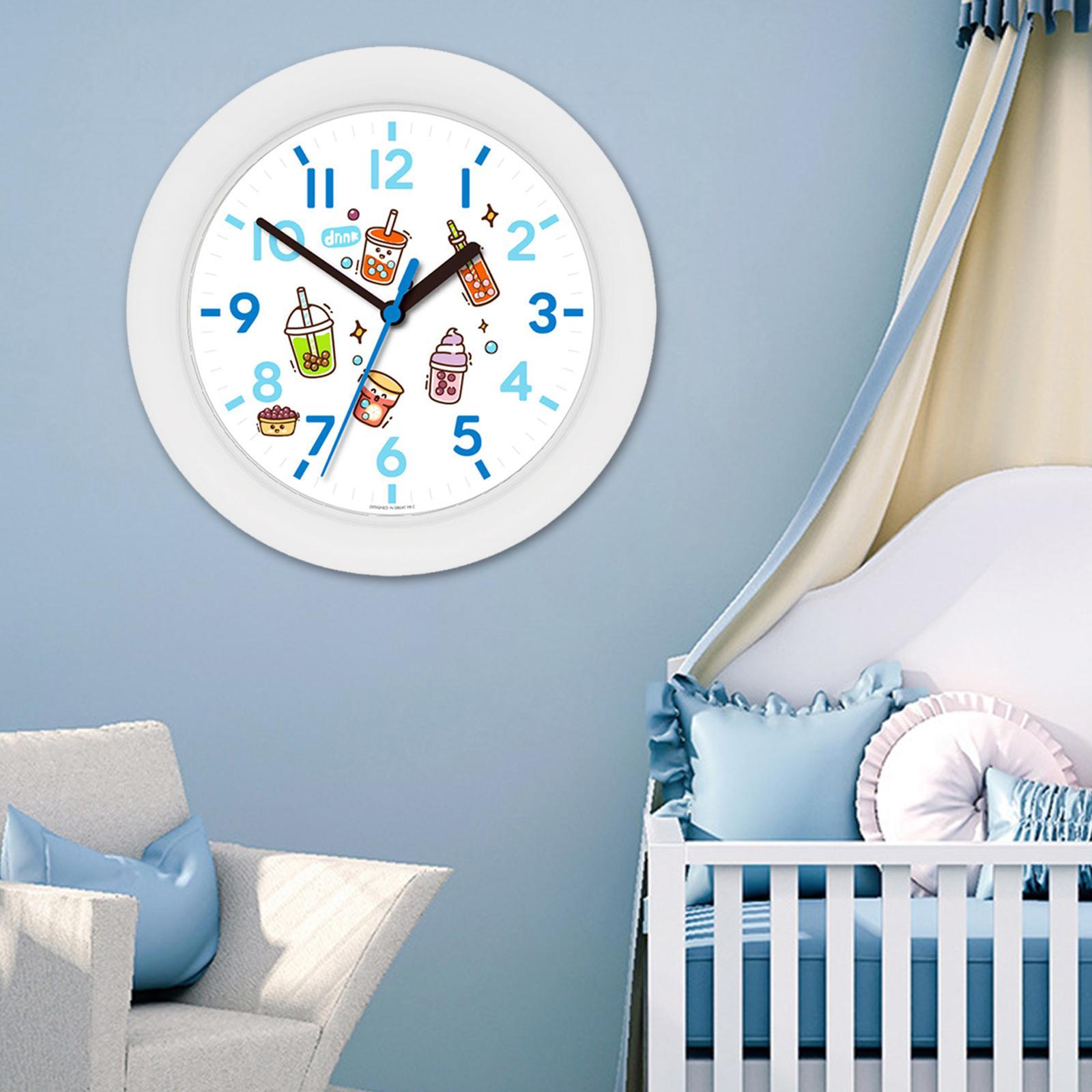 Cartoon DIY Wall Clock, Ornament, Silent for Kids Living Room Home Children Bedroom