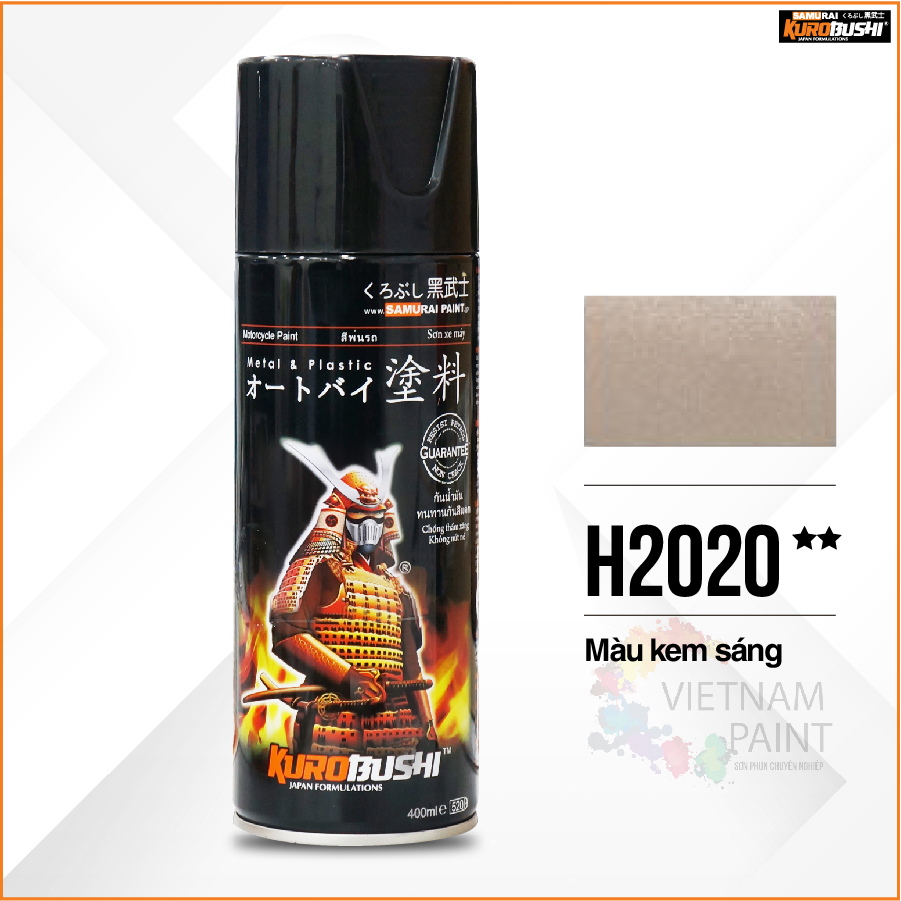 Sơn xịt Samurai Kurobushi - MÀU KEM SÁNG H2020 (400ml)