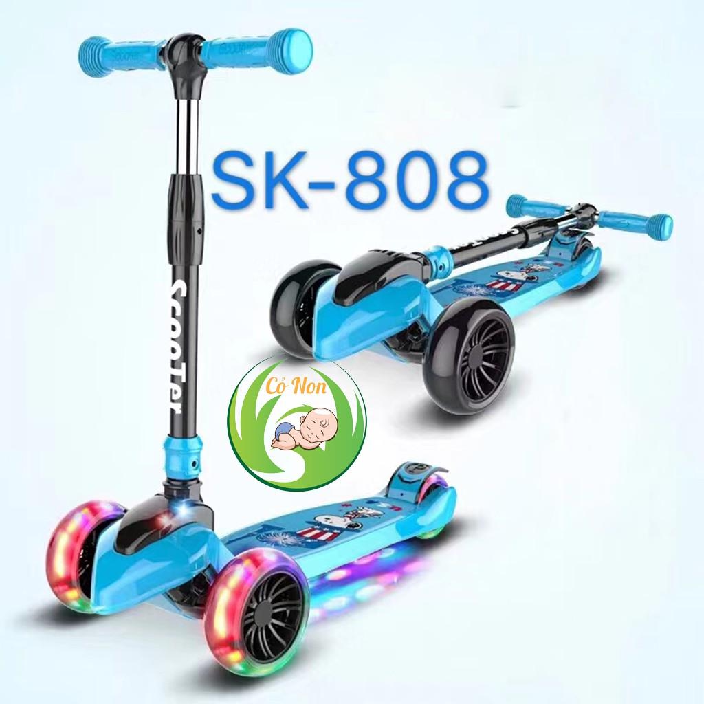 Xe Scooter Sk-808 3 bánh phát sáng size lớn cho bé