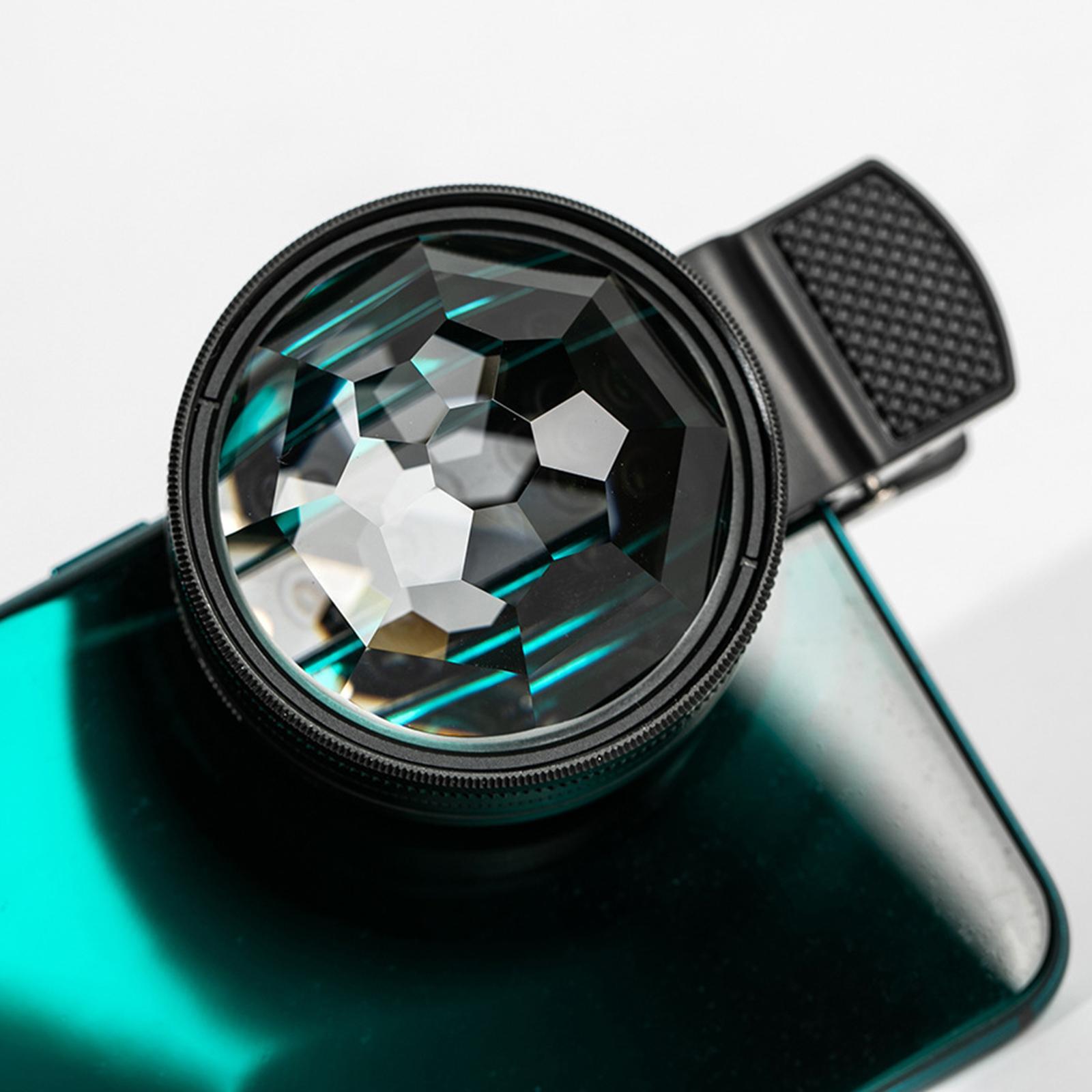 49mm Camera Lens Filter Optical Glass Kaleidoscope Prism for Photography Camera Phone Accessories