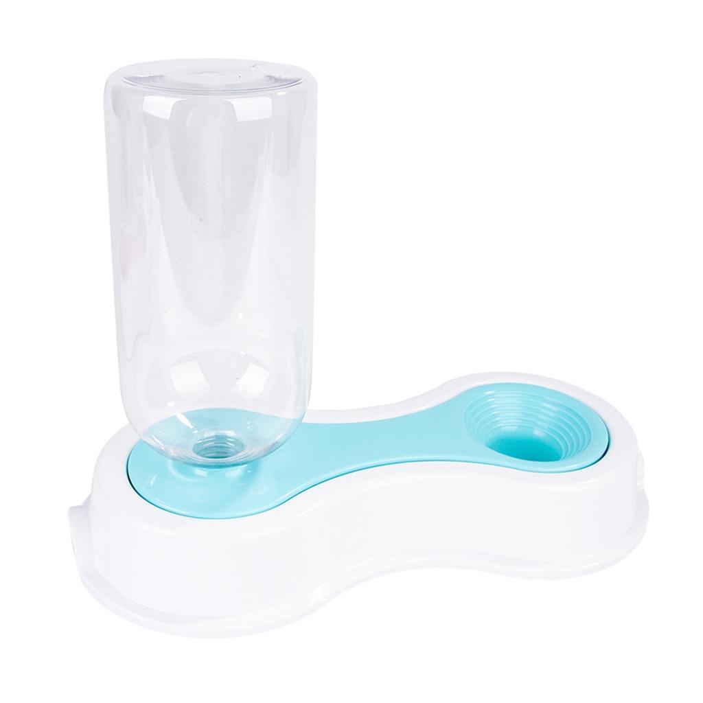 Automatic Pet Dog Cat Rabbit Water Dispenser Dish Bowl Feeder Antiskid Blue