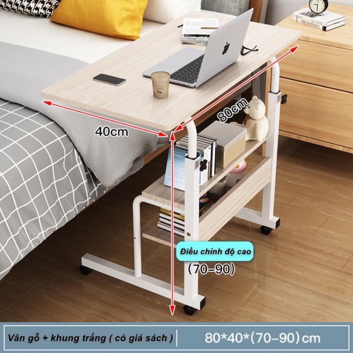 Bàn Làm Việc Trên Giường UDesk&Dura Kệ Sách có bánh xe tiện lợi